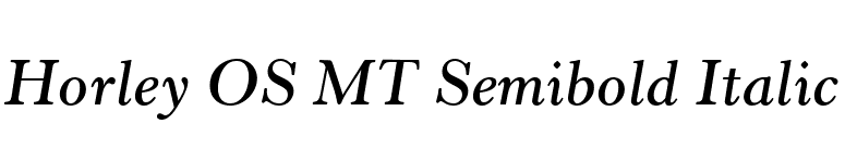Horley OS MT Semibold Italic font preview