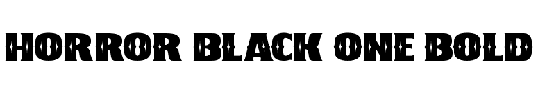Horror Black One Bold font preview