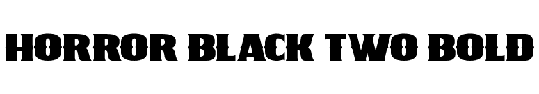 Horror Black Two Bold font preview
