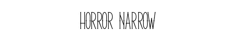 Horror Narrow font preview