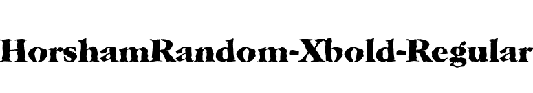 HorshamRandom-Xbold-Regular font preview
