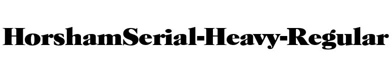 HorshamSerial-Heavy-Regular font preview