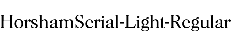HorshamSerial-Light-Regular font preview
