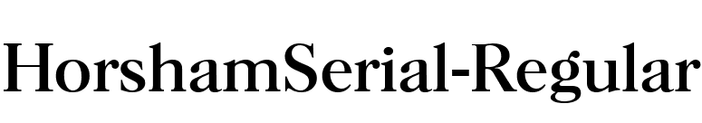 HorshamSerial-Regular font preview
