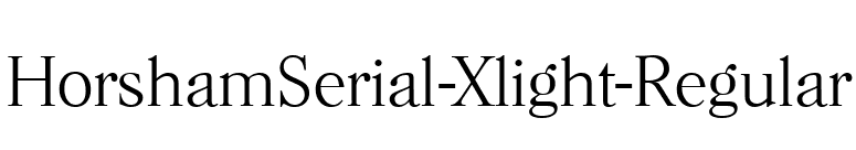 HorshamSerial-Xlight-Regular font preview