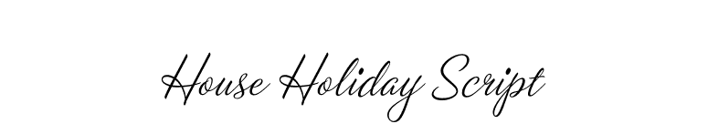 House Holiday Script font preview
