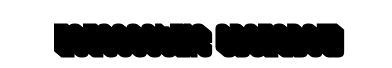 HouseGothic 3DShadow font preview