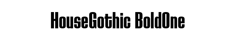 HouseGothic BoldOne font preview