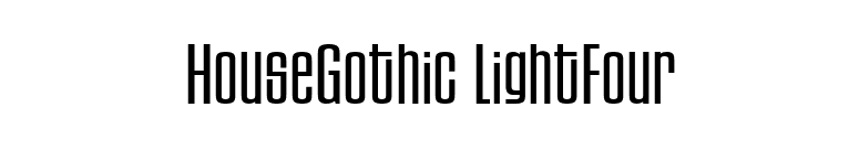 HouseGothic LightFour font preview