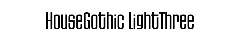 HouseGothic LightThree font preview
