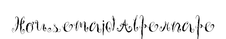 HousemaidAlternate font preview