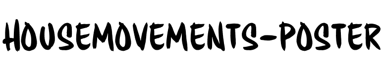 HouseMovements-Poster font preview