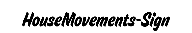 HouseMovements-Sign font preview
