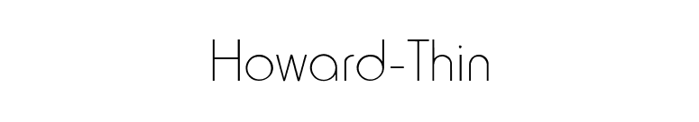 Howard-Thin font preview