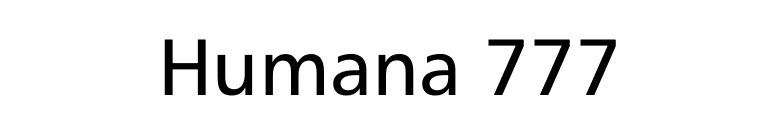 Humana 777 font preview
