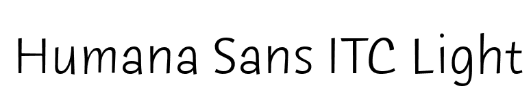 Humana Sans ITC Light font preview