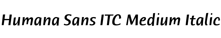 Humana Sans ITC Medium Italic font preview