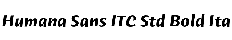 Humana Sans ITC Std Bold Ita font preview