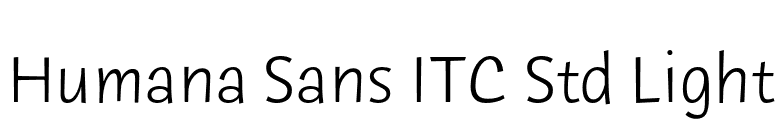 Humana Sans ITC Std Light font preview