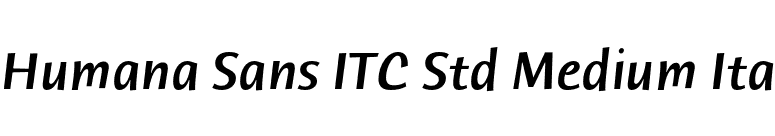 Humana Sans ITC Std Medium Ita font preview