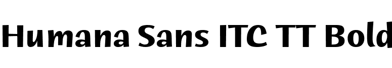 Humana Sans ITC TT Bold font preview