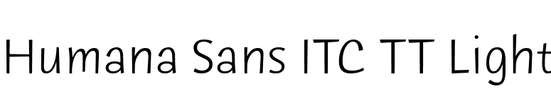 Humana Sans ITC TT Light font preview
