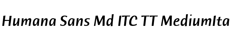 Humana Sans Md ITC TT MediumIta font preview