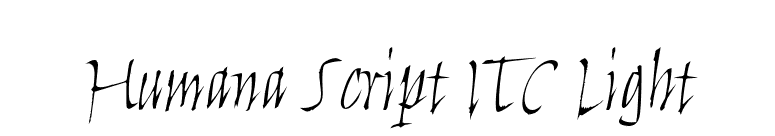 Humana Script ITC Light font preview