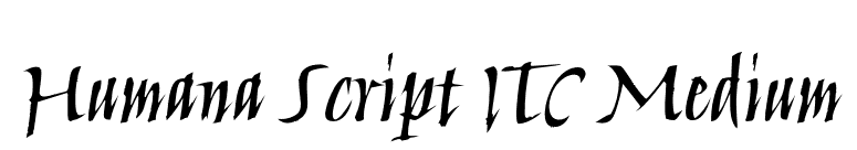 Humana Script ITC Medium font preview