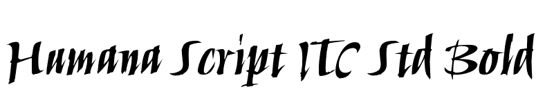 Humana Script ITC Std Bold font preview