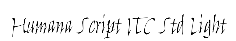 Humana Script ITC Std Light font preview