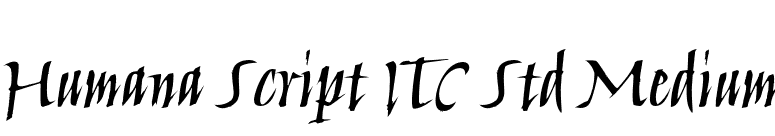 Humana Script ITC Std Medium font preview
