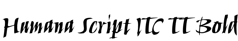 Humana Script ITC TT Bold font preview