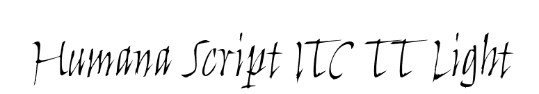 Humana Script ITC TT Light font preview