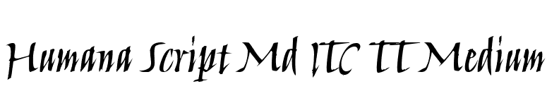 Humana Script Md ITC TT Medium font preview