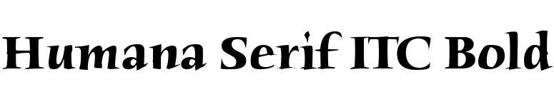 Humana Serif ITC Bold font preview