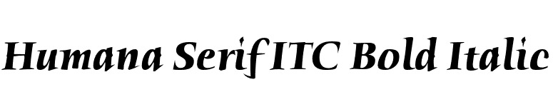Humana Serif ITC Bold Italic font preview