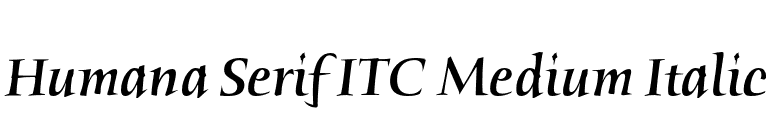 Humana Serif ITC Medium Italic font preview