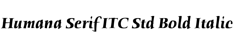 Humana Serif ITC Std Bold Italic font preview
