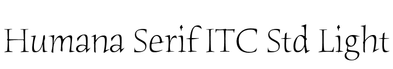 Humana Serif ITC Std Light font preview