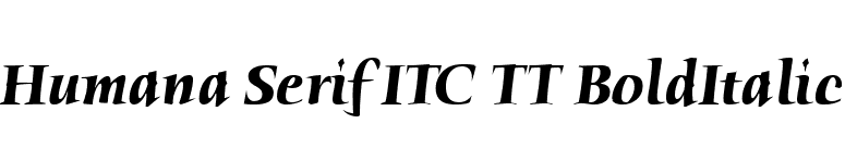 Humana Serif ITC TT BoldItalic font preview
