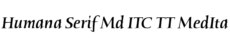 Humana Serif Md ITC TT MedIta font preview