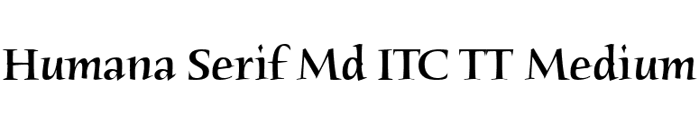 Humana Serif Md ITC TT Medium font preview