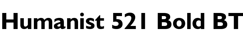 Humanist 521 Bold BT font preview