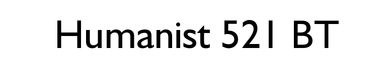 Humanist 521 BT font preview