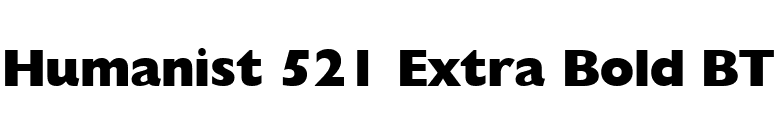 Humanist 521 Extra Bold BT font preview