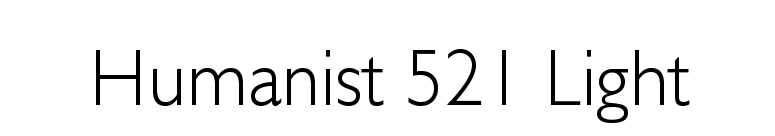 Humanist 521 Light font preview