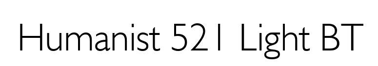 Humanist 521 Light BT font preview