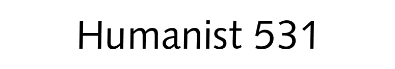 Humanist 531 font preview