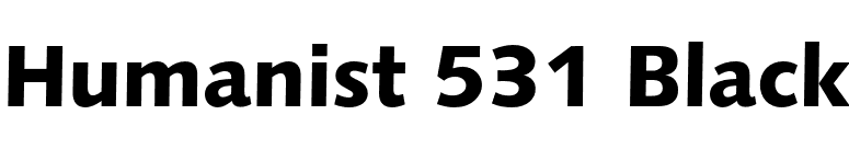Humanist 531 Black font preview